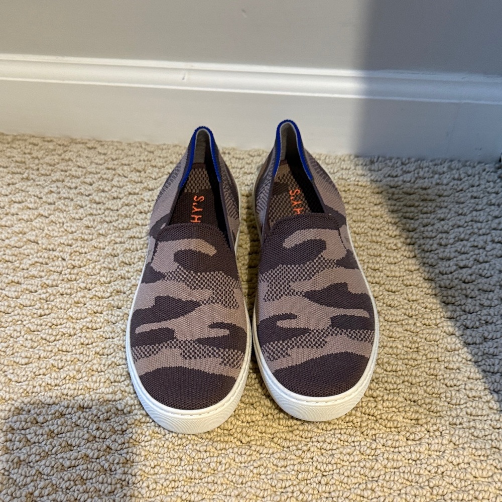Slip-On Knit Camouflage Sneakers - Brown/Gray